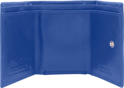 Portofol për goca Peterson, lëkurë natyrale, RFID, blu