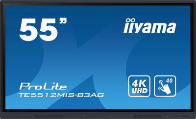 Monitor interaktiv iiyama ProLite TE5512MIS-B3AG, 55", 4K UHD, i zi