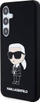Kapak telefoni Karl Lagerfeld Ikonik NFT Liquid Silicone për Samsung Galaxy S24, cover mbrapa, i zi
