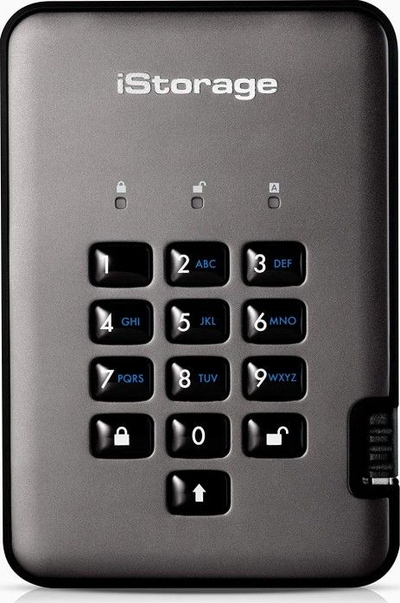 Hard disk i jashtëm iStorage DiskAshur PRO2, 2TB, USB 3.2, i zi