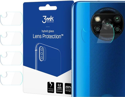 Mbrojtës kamerë 3MK Hybrid Glass, për Xiaomi Poco X3 NFC, xham hibrid, transparent