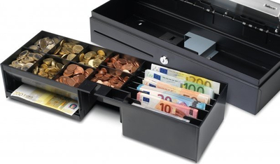Sirtar parash Safescan SD-4617S, profesional, çelik PVC, i zi me argjend