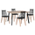Set tavolina me karrige 5-pjesësh  HM11037 140×80×76 cm, zezë