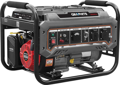 Gjenerator benzine Graphite 58G904, 2200W, 1 fazë, i zi