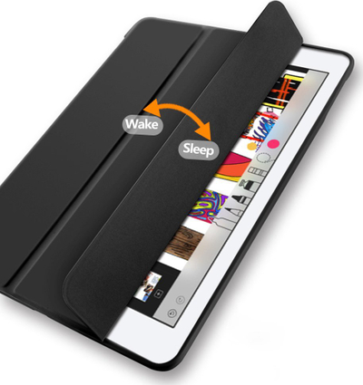 Kopertinë folio DENVER për iPad Air 2, me wake sleep, qoshe të forcuara, ngjyrë e zezë