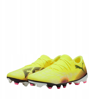 Patika futbolli Puma Future 8 Match Low FG AG, burra, e bardhë portokalli