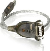 Адаптер USB во серија IOGear, RS232 DB9, 0.4m, сива