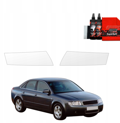 Folie mbrojtëse fenerësh Audi A4 B6 Sedan, 2n1, set dyshe, transparente