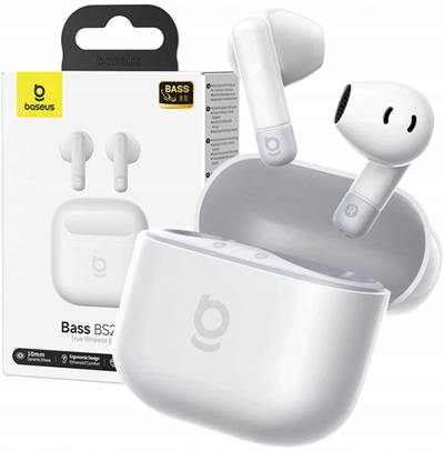 Kufje True Wireless Bass BS2 Lite, Bluetooth 6.0, me kuti karikimi, t’bardha