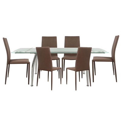 Set ngrënieje Loca-Teta, 7-pjesësh (Tavolinë 170×80 cm + 6 karrige) HM10009.03, kaftë