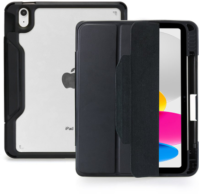 Mbrojtëse tableti DEQSTER Rugged MAX, për iPad 10.9" 10th Gen, me mbajtëse stylus, e zezë