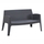 Divan kopshti SLEEK HM6366.10, 2 vendësh, polipropilen, 133x68x73 cm, gri
