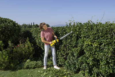Gërshërë kopshti me bateri Karcher HGE 18-50 Set, 50 cm, 18V 2.5Ah, verdhë e zezë