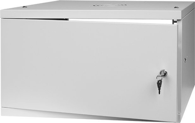 Kabinet rrjeti 19" 6U, 450mm, për mur, gri