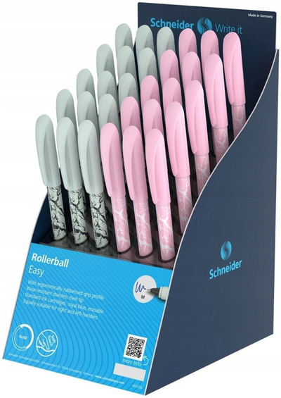 Display stilolapsa rollerball Schneider Easy M, 30 copë, përzjerë