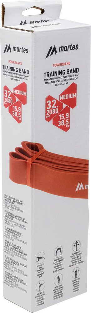 Shirit elastik fitnesi POWERBAND, rezistencë e mesme, 2m
