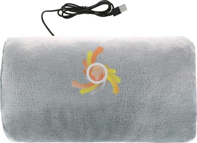 Jastëk ngrohës elektrik për duar me USB, deri në 50°C, poliester, gri
