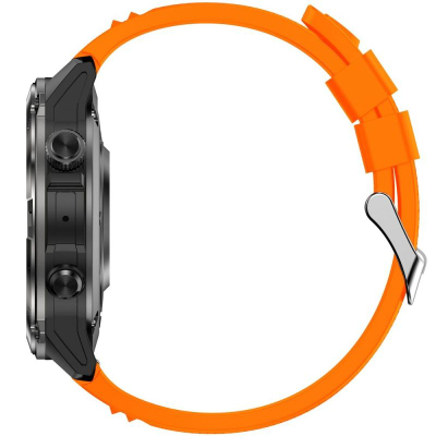 Smartwatch Gravity GT46-4, 1.43" AMOLED, thirrje me Bluetooth, portokalli me të zi
