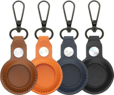 Mbajtëse 4smarts Faux Leather Case Set Premium për AirTag, set 4 copë, shumëngjyrëshe