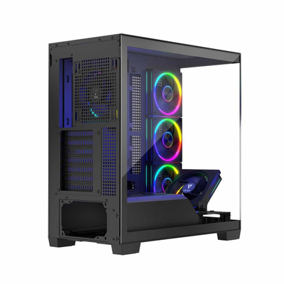 Kuti kompjuterike Modecom Stellar 5F ARGB 10, ATX, xham i temperuar, e zezë