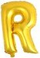 Dekorime me Tullumbace me Shkronjën "R", të artë 81CM (MZAB0189)