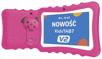 Tablet për kalamaj KidsTAB7 V2, 7", 4GB 32GB, me këllëf roz