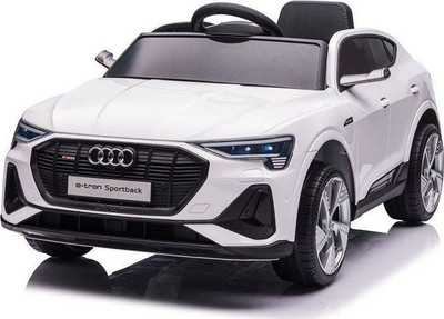 Makina elektrike për fëmijë Lean Toys Audi E-Tron QLS-6688, bateri 12V, telekomandë, e bardhë