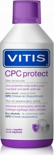 Ujë goje Vitis CPC Protect, kundër mikrobeve, pa alkool, 500 ml