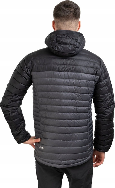 Xhaketë alpine me pupla Rab Microlight Alpine Hooded, Pertex Quantum, me kapuç, gri e errët