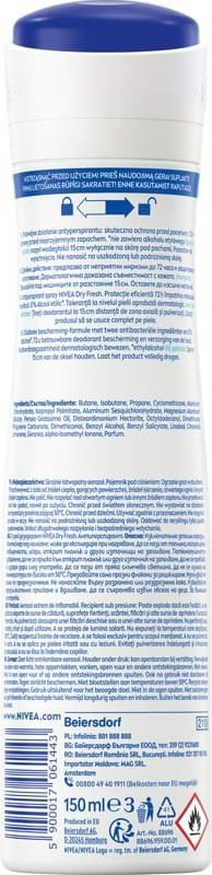 Deodorant sprej Nivea Fresh Anti Perspirant, 150 ml