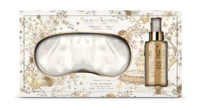 Set Grace Cole Bergamot, Ginger & Lemongrass Sprej trupi 100 ml + Maskë për sy