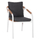 Karrige tarrace Maerly HM6051.01, alumin, 55.5x62.5x85 cm, e bardhë me jastëkë antracit