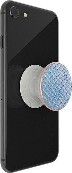 Mbajtës telefoni PopSockets PopGrip Iridescent Snake, gjenerata 2, sipërfaqe iridescente, blu