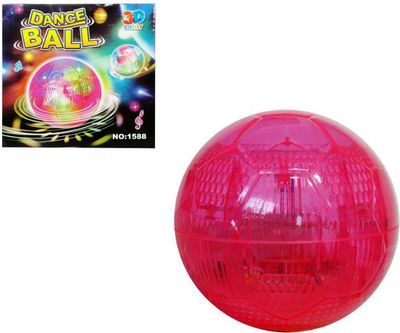 Lodër top dritash Swede Dancing Ball, me drita LED, rrotulluese 3D, rozë