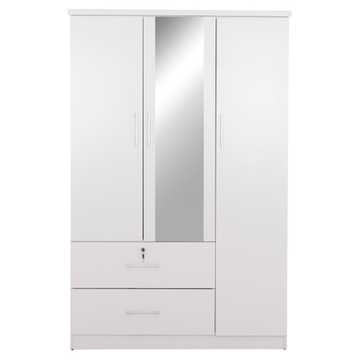 Dollap  me pasqyrë & rafte Jarry 119x48x183Hcm (HM2485.01), bardhë