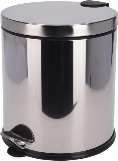 Kosh mbeturinash Excellent Houseware, 20L, inox, argjendtë