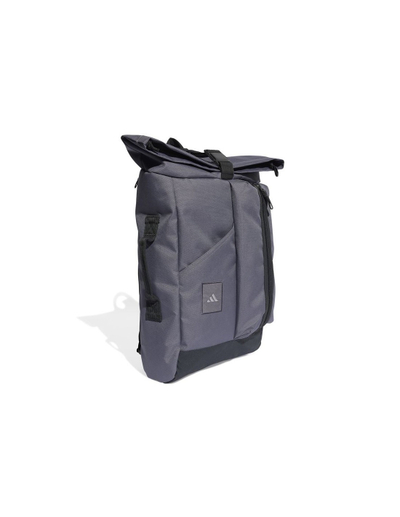 Çantë shpine Adidas Utility Roll Top, unisex, mesh sintetike, gri