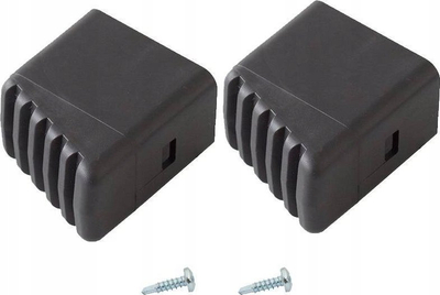 Kapak këmbësh shkalle Krause Monto 211415, 33 x 20mm, plastikë, të zinj