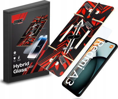Xham mbrojtës GrizzGlass HybridGlass Easy për Xiaomi Redmi A3, hibrid, transparent