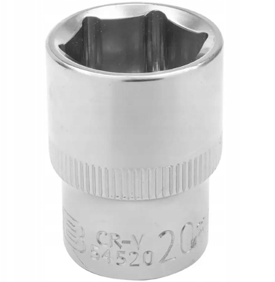 Насаден клуч JCB 1/2", 20mm, шестаголен профил, челик хром ванадиум