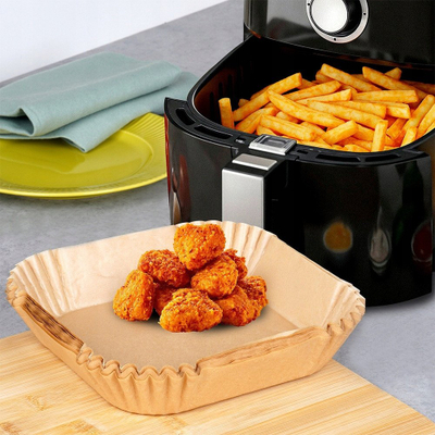 Letra gatimi për fritezë me ajër Vilde, katrore 19x19 cm, set 50 copë, kafe