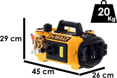 Lavatriçe presioni Dewalt DXPW003CE, 150 bar, 2900W, e verdhë