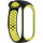 Byzylyk sportiv Eternico për Xiaomi Mi Band 5 6 7, silikon, i zi me të verdhë
