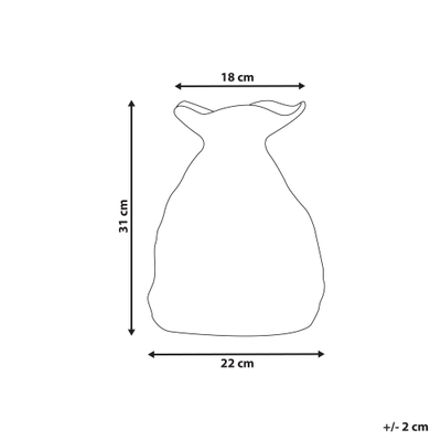 Vazo dekorative Beliani COONTAIL, stoneware, 31 cm, e zezë