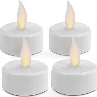 Set qirinj LED tealight Koopman, 4 copë, ngjyrë e bardhë