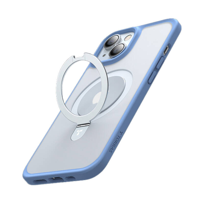 Mbulesë telefoni Torras UPRO Ostand Matte për iPhone 15, me magnet, me unazë qëndrimi, blu