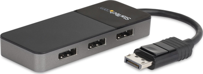 Adapter multi monitorësh StarTech.com MST, DisplayPort 1.4 në 3x DisplayPort, deri 3x 4K, i zi