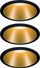 Llambë e futur Paulmann Cole Coin, LED, 3 x 6.5 W, 2700K, 230 V, e zezë / artë