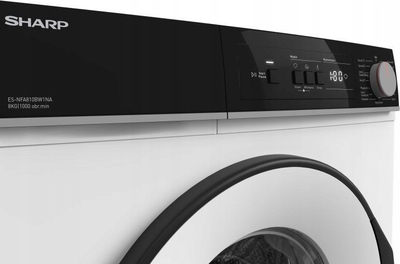 Lavatriçe Sharp ES-NFA810BW1NA-PL, 8kg, motor inverter, e bardhë