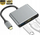 Hub USB-C Platinet 3.2 Gen2 3in1, HDMI 4K, PD 100W, gri alumini